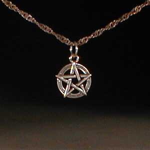 This is similar to our sterling silver Large Heavyweight Pentagram, but is only half an inch across.