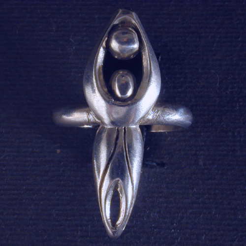 Sterling silver goddess ring
