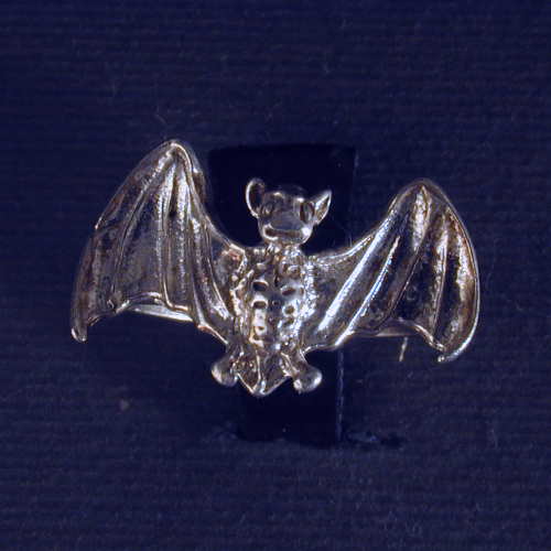 Sterling silver bat ring